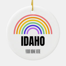 Idaho - Reisen - Staat - Boise - Retro - Karte Keramik Ornament