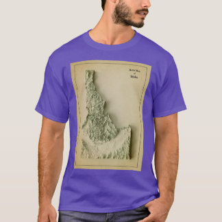 Idaho-Relief-Karte 3D digital gerendert T-Shirt