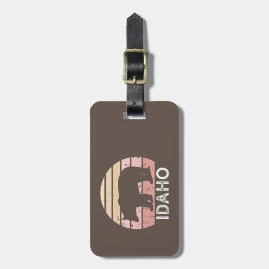 Idaho Retro Bear Gepäckanhänger (Vorderseite vertikal)