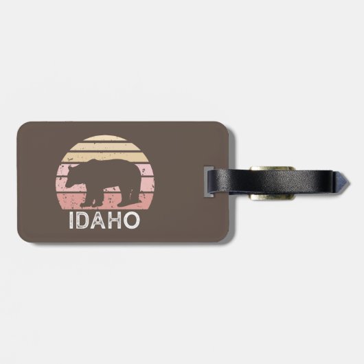 Idaho Retro Bear Gepäckanhänger (Rückseite horizontal)