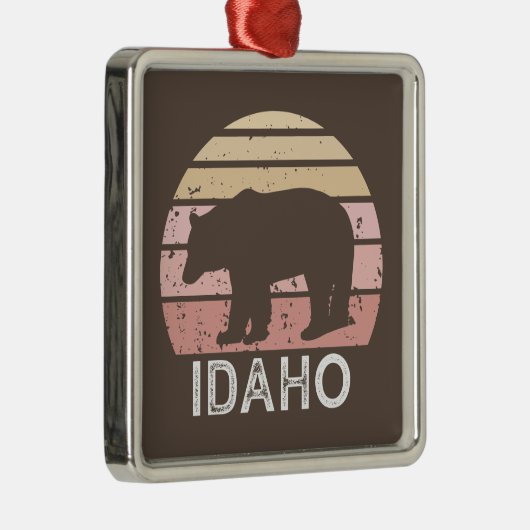 Idaho Retro Bear Ornament Aus Metall (Rechts)