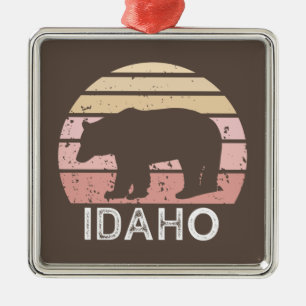 Idaho Retro Bear Ornament Aus Metall