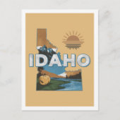 Idaho Retro Reisedesign Iconic Staaten Postkarte (Vorderseite)