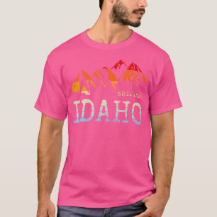 Idaho Retro Sunset Vintag Mountain Zuhause East 18 T-Shirt