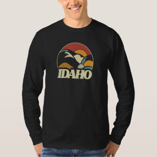 Idaho Retro Vintage Außenanlagen Berggrafische Räu T-Shirt