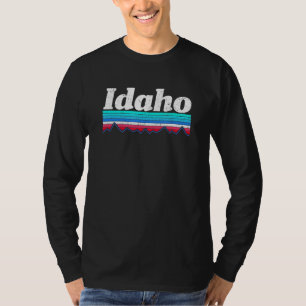 Idaho Retro Vintage Außenanlagen Berggrafische Räu T-Shirt