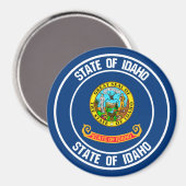 Idaho Round Emblem Magnet (Vorderseite/Rückseite)