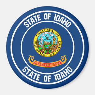 Idaho Round Emblem Magnet