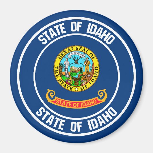 Idaho Round Emblem Magnet (Vorne)