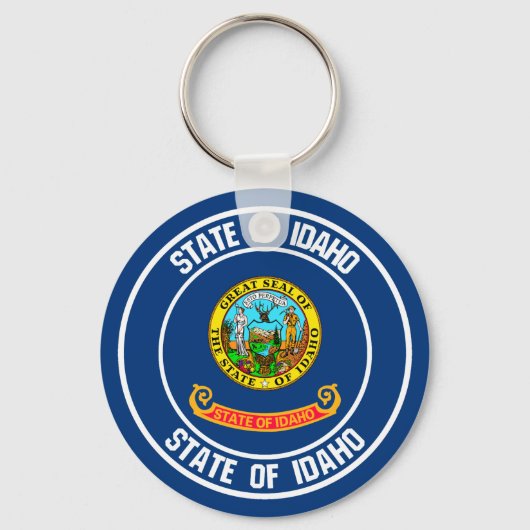 Idaho Round Emblem Schlüsselanhänger (Vorderseite)