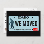 Idaho Sasquatch Lizenzschild Ankündigungspostkarte (Vorne/Hinten)