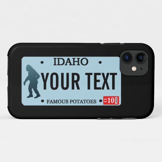 Idaho Sasquatch Lizenzschild Case-Mate iPhone Hülle (Rückseite (Horizontal))