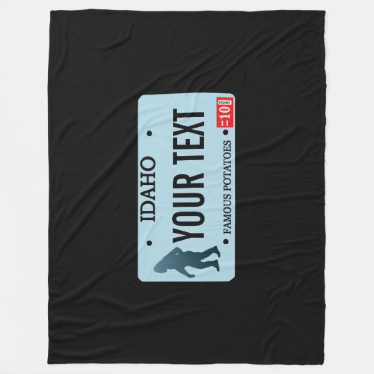 Idaho Sasquatch Lizenzschild Fleecedecke (Vorderseite)