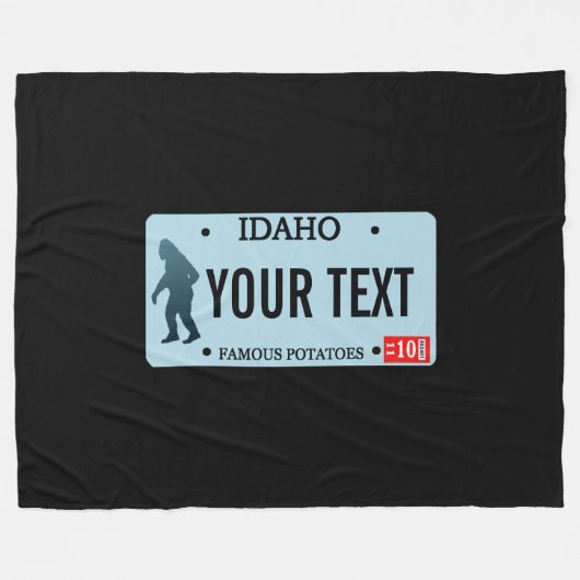 Idaho Sasquatch Lizenzschild Fleecedecke (Vorderseite (Horizontal))