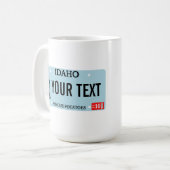 Idaho Sasquatch Lizenzschild Kaffeetasse (Vorderseite Links)