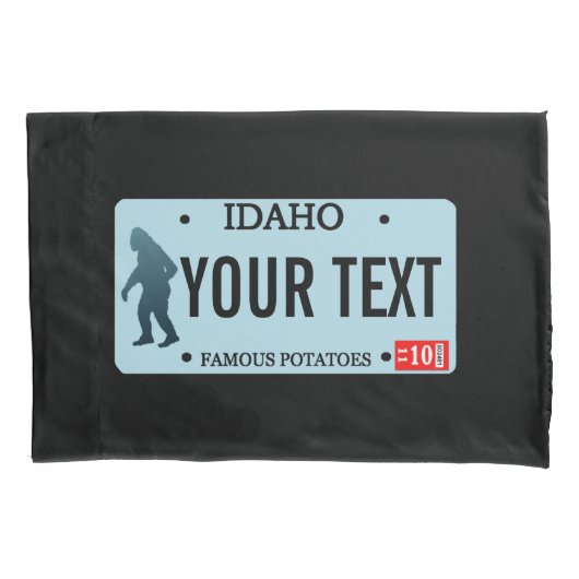 Idaho Sasquatch Lizenzschild Kissenbezug (Vorderseite)