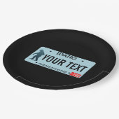 Idaho Sasquatch Lizenzschild Pappteller (Schrägansicht)