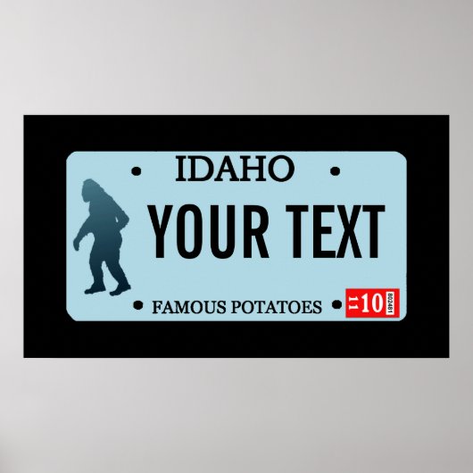 Idaho Sasquatch Lizenzschild Poster (Vorne)