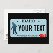 Idaho Sasquatch Lizenzschild Postkarte (Vorne/Hinten)