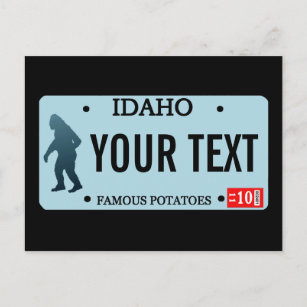 Idaho Sasquatch Lizenzschild Postkarte