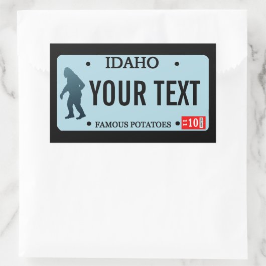 Idaho Sasquatch Lizenzschild Rechteckiger Aufkleber (Tasche)