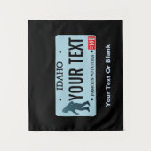 Idaho Sasquatch Lizenzschild Wandteppich (Vorderseite)