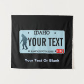 Idaho Sasquatch Lizenzschild Wandteppich (Vorderseite (Horizontal))