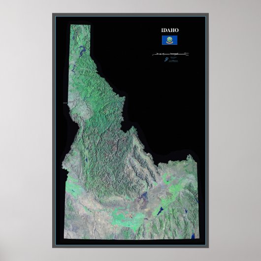 Idaho-Satellitenposter Poster (Vorne)