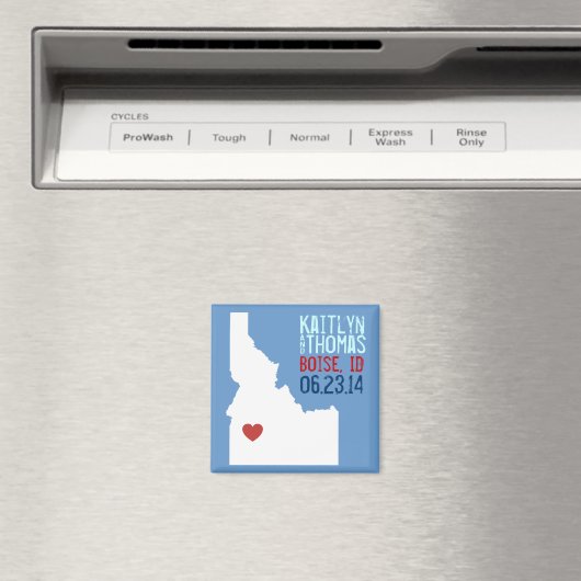 Idaho Save the Date - Individuell gestaltete Stadt Magnet (In Situ (Geschirrspüler))