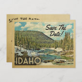 Idaho Save the Date Mountain River Snow Ankündigungspostkarte (Vorne/Hinten)