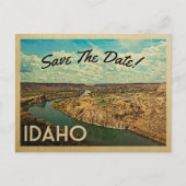 Idaho Save the Date Vintage Postkarten (Vorderseite)