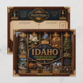 Idaho Shadow Box 3D Figurine Staat Postkarte (Vorne/Hinten)