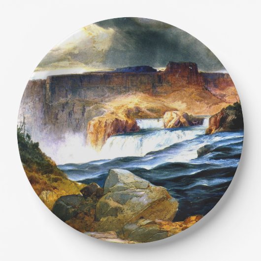 Idaho, Shoshone Falls, Snake River Pappteller (Vorderseite)