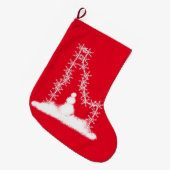 Idaho Snowflake Grosser Weihnachtsmarkt Strumpf Großer Weihnachtsstrumpf (Vorderansicht (hängend))