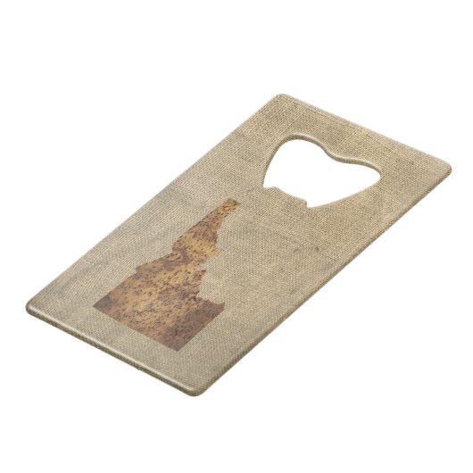 Idaho Spud Map Geldbeutel Flaschenöffner (Vorderseite Schrägansicht)