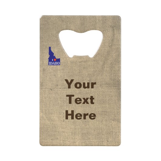Idaho Spud Map Geldbeutel Flaschenöffner (Rückseite)