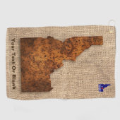 Idaho Spud Map Golfhandtuch (Horizontal)