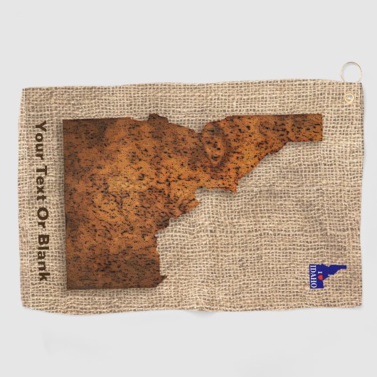 Idaho Spud Map Golfhandtuch (Horizontal)