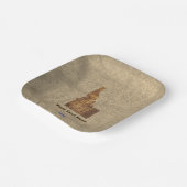 Idaho Spud Map Pappteller (Gewinkelt)