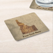 Idaho Spud Map Rechteckiger Pappuntersetzer (angewinkelt)