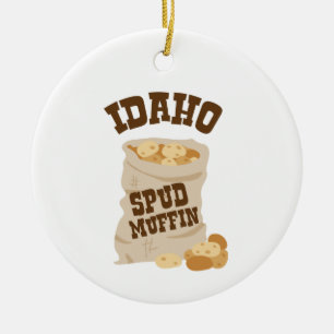 Idaho Spud Muffin Keramik Ornament