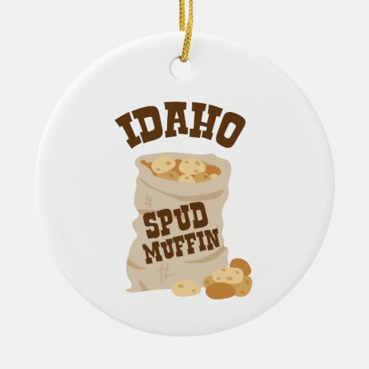 Idaho Spud Muffin Keramik Ornament (Vorne)