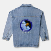 Idaho Spudnik Satellite Mission Patch Throw Pillow Jeansjacke (Rückseite)