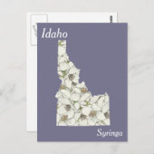 Idaho Staat Blume Collage Map Postkarte (Vorne/Hinten)