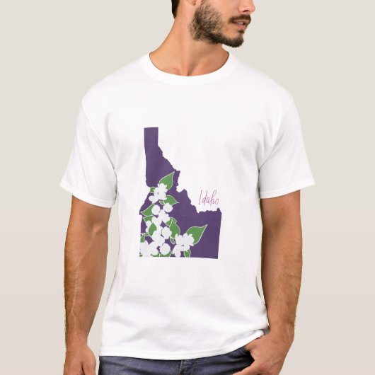 Idaho Staat Blume Silhouette Blumen T-Shirt (Vorderseite)