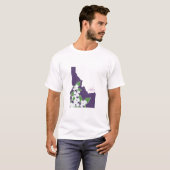 Idaho Staat Blume Silhouette Blumen T-Shirt (Vorne ganz)