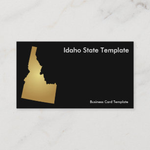 Idaho Staat Business Card Metallic Gold Visitenkarte
