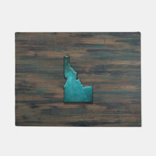 Idaho Staat Form Aquamarin Fußmatte