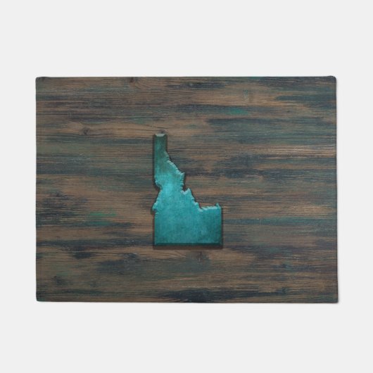 Idaho Staat Form Aquamarin Fußmatte (Vorderseite)
