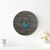 Idaho Staat Form Aquamarin Große Wanduhr (Zuhause)